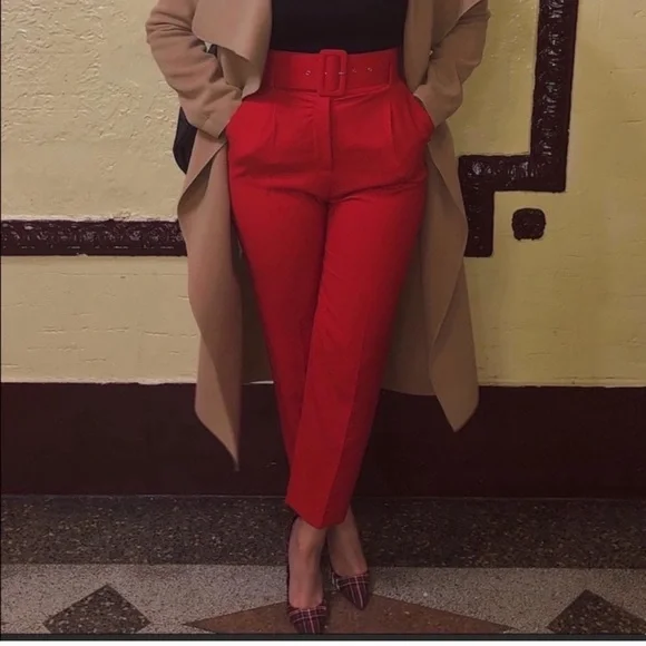 NWT ZARA 2 PIECE LAPELLESS BLAZER + PANTS CORAL S/M